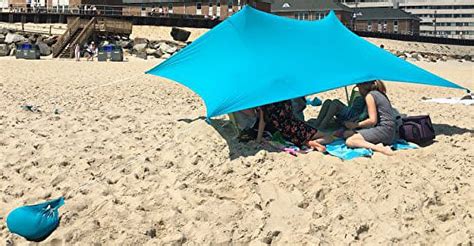 Ezthings Sun Shade Protection Beach Tents Lightweight Tent Canopy With Sandbag Anchors Royal