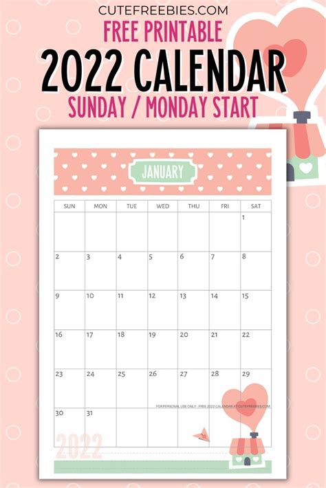 Free Printable 2023 Calendar Super Cute Cute Freebies For You