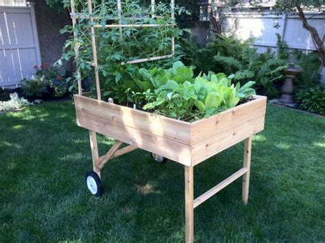 How to build a raised bed cheap and easy, backyard gardening. Mobile Garden Portable raised bed planter by GardenToGo on Etsy, $149.95 | Vegetable garden ...