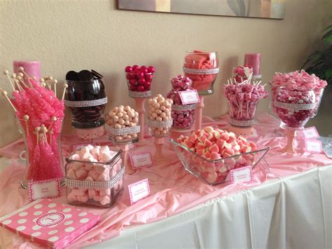 Pretty In Pink Candy Bar All Pink Candies Candy Bar Birthday