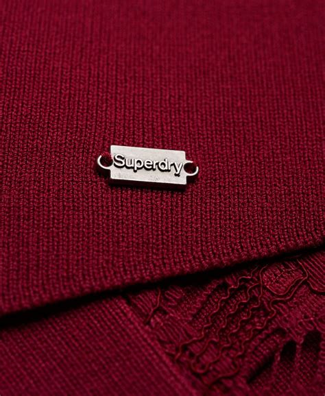 Womens Alina Lace Knitted Dress In Cranberry Superdry Uk