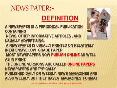 IMPORTANCE OF NEWSPAPER IN A NEW MANNER (BY:- ABHISHEK L. BAGRECHA)
