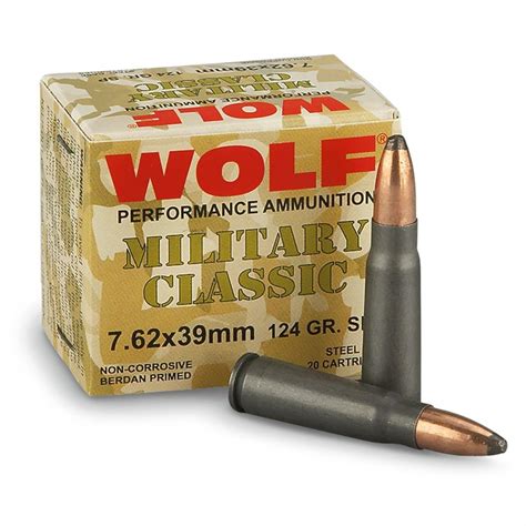 Wolf Wpa Polyformance 762x39mm Fmj 123 Grain 500 Rounds 67117 7