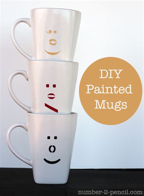 No 2 Pencil Reviews Diy Painted Ceramic Mugs With Martha