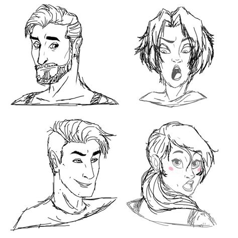 Extremely Rough People Sketches By Headlesslioness On Deviantart