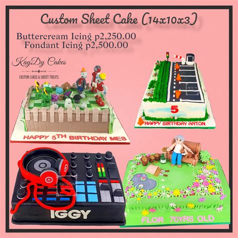 Custom Sheet Cake 14x10x3