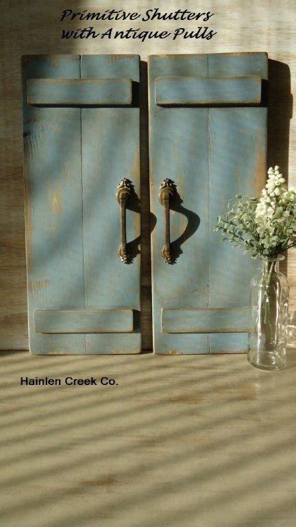 Rustic Country Primitive Decor Handemade Wooden Shutters