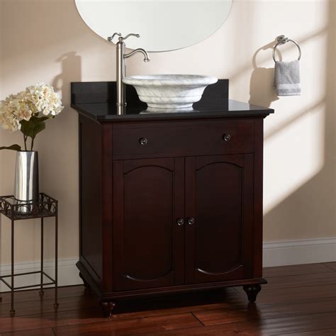 No additional shipping cost vanity (60w x 22.50d x 32.75h) cabinet ( no legs ) 27.6vanity cabinet may be hung on wall, or chrome finish metal legs may be used for the cabinet to sit on the. Small Bathroom Vanities With Vessel Sinks to Create Cool ...