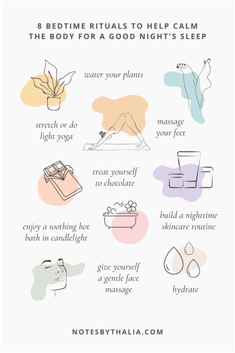40 Relaxing Bedtime Rituals For A Good Nights Sleep Notes By Thalia Evening Routine Night