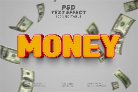 Premium Psd Psd Editable Text Effect Money Premium