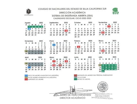 Calendario Escolar Ciclo 2022 2023 Sistema De Enseñanza Abierta