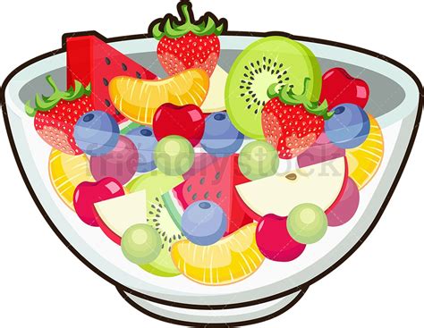 Fruit Salad Cartoon Vector Clipart Friendlystock