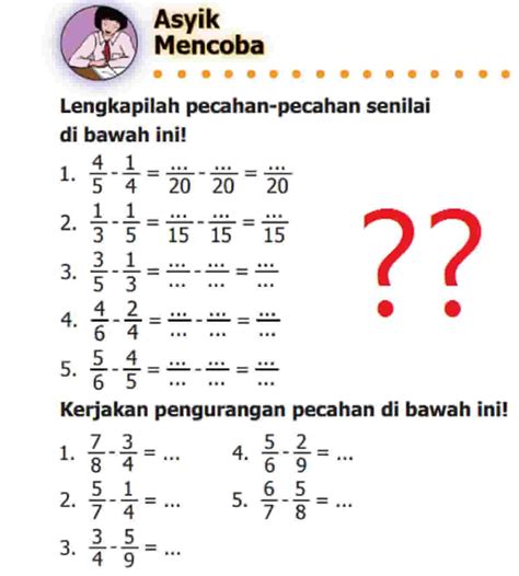 Matematika Pecahan Ukk Bilangan Senilai Kunci Kurikulum Kelas Riset