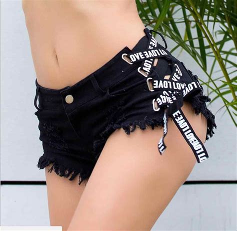 Ripped Women Sexy Jeans Shorts Summer Low Waist Denim Hollow Out Mini