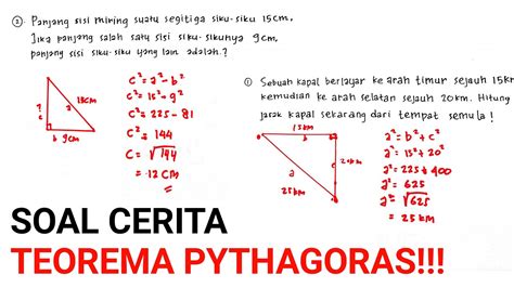 Theorema Phytagoras Kelas Soal Cerita Segitiga Siku Siku