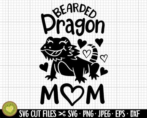 Bearded Dragon Mom Svg Bearded Dragon Png Bearded Dragon Svg Etsy