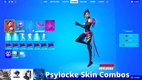 Psylocke Skin Combos Fortnite Battle Royale Youtube
