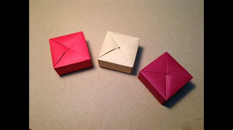 Origami Gift Box With One Sheet Of Paper YouTube
