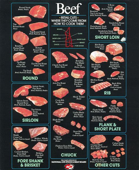 chart of beef cuts