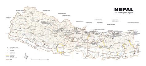 Large Detailed Map Of Nepal With Relief Roads And All Cities Nepal