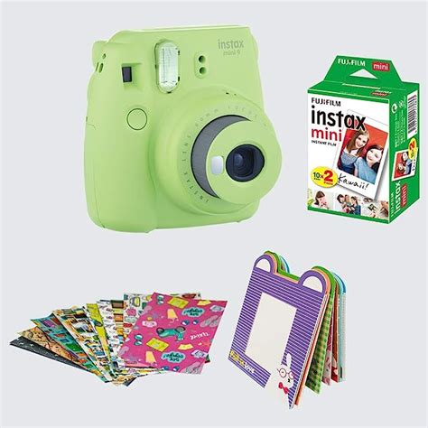 Fujifilm Instax Camera Mini 9 Bundle Pack Lime Green