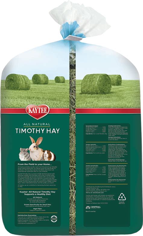 Kaytee Natural Timothy Hay Small Animal Food 96 Oz Bag