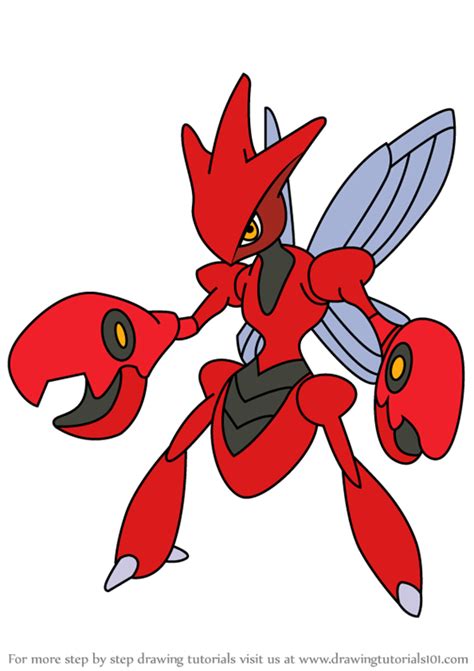 Learn How To Draw Scizor From Pokemon Pokemon Step By Step Drawing Tutorials