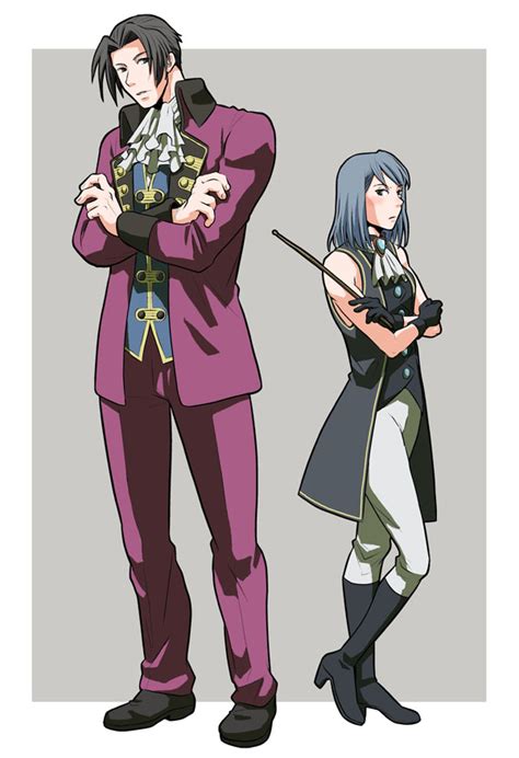 Miles Edgeworth And Franziska Von Karma Ace Attorney And More Drawn