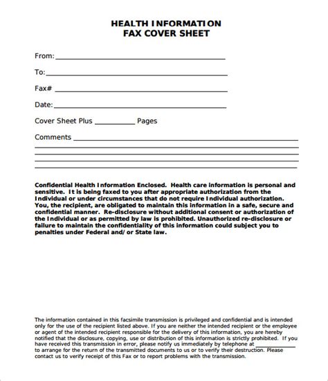 Medical Fax Cover Sheet 10 Examples Format Pdf Examples