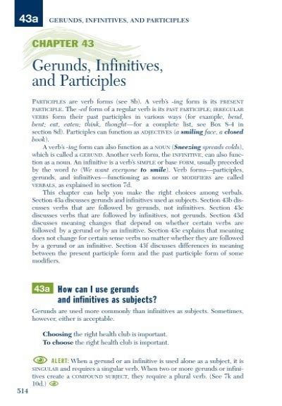 Gerunds Infinitives And Participles Pearson Learning Solutions