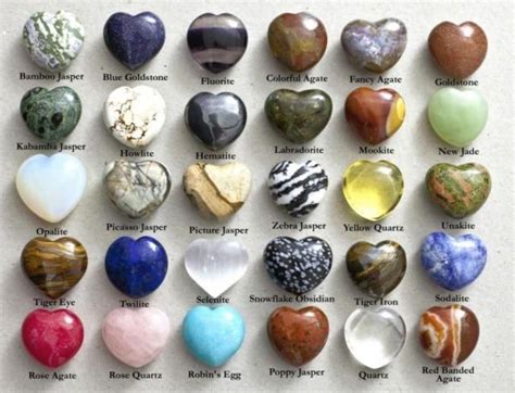 Polished Hearts Crystals And Gemstones Minerals And Gemstones