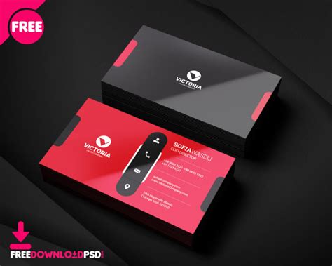 Plus there's that pop of colour right in the middle. 100% Free Premium Business Card PSD | FreedownloadPSD.com