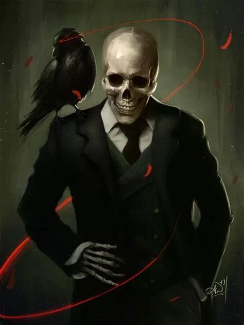 Skully Gentleman By Amywilkins Deviantart ☠️ Creepy Art Skeleton