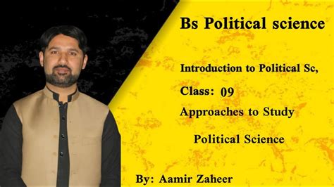 Approaches Of Studying Political Science Bs Political Science