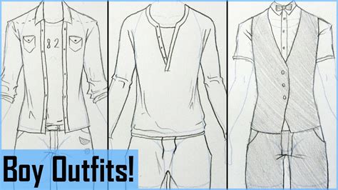 How To Draw Manga Boy Outfits Youtube