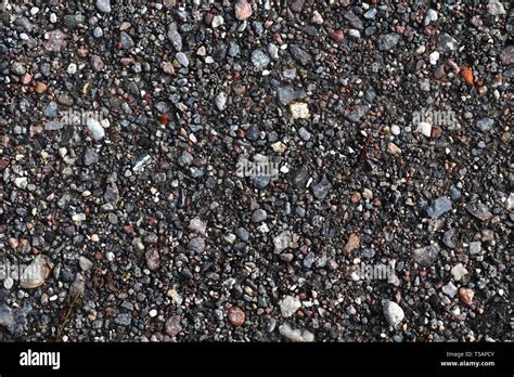 High Resolution Close Up Surface Texture Of Gravel On The Ground With