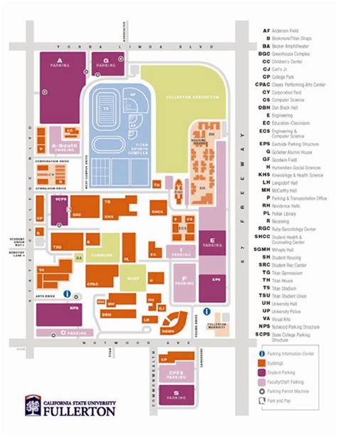 Cal State Fullerton Campus Map World Map