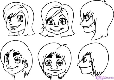 How To Draw Cartoon Faces Step By Step Faces People Free Online