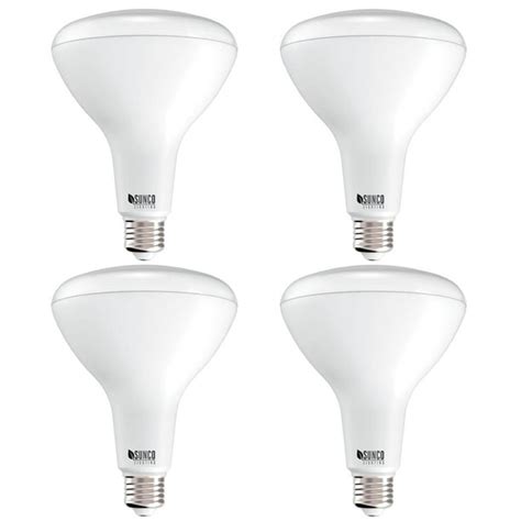 Sunco Lighting 4 Pack Br40 Led Bulb 17w100w Dimmable 5000k Daylight