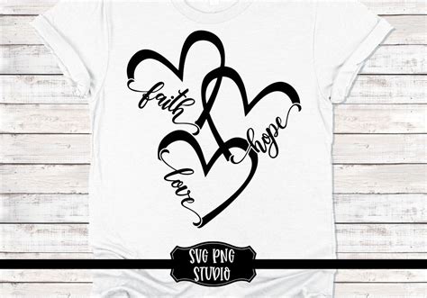 Faith hope and love svg Png svg studio3 cut file and locking | Etsy