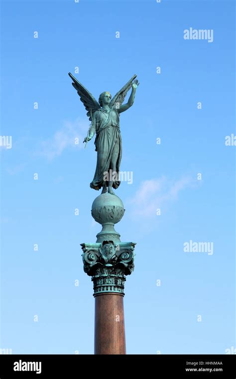 Monument Statue Seafaring Denmark Pillar Angel Angels Copenhagen