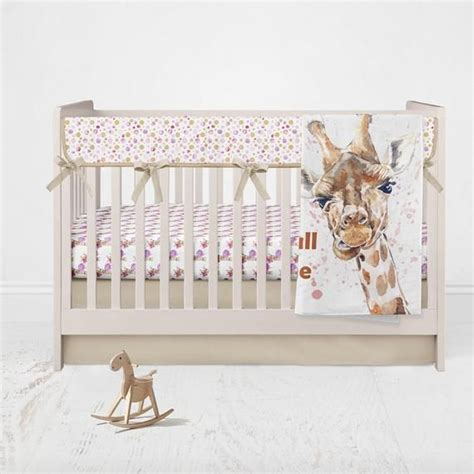Baby Bedding Set For Girl Giraffe Crib Set Giraffe Fitted Sheet