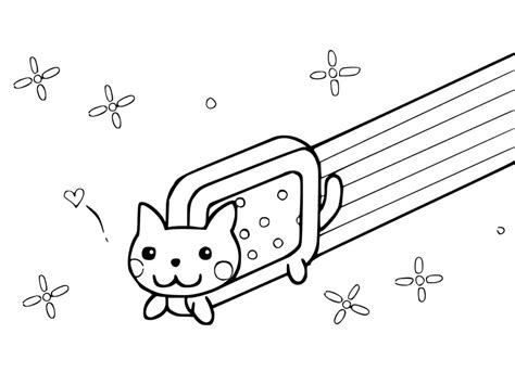 Cute Nyan Cat Printable Coloring Page Download Print Or Color Online
