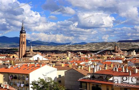 Overview Of Calatayud Zaragoza Spain Stock Photo Picture And Rights