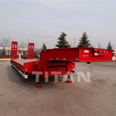 Low Bed Trailer 2 Axles 50 Tons For The Transport Of 75 Ton And 45 Ton
