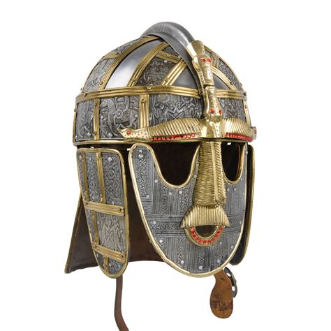 They stretched their beloved lord in his boat, laid out by the mast, amidships, the great buried on an escarpment overlooking the estuary of the river deben in east anglia, the sutton hoo. Medieval Sutton Hoo Deluxe Helmet - Fully Wearable AH3802N