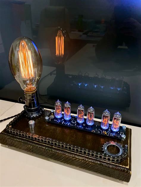 Nixie Tube Uhr Loft Lampe Edison Glühbirne Industrie Dekor Etsy