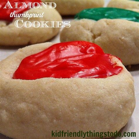 Thumbprint Cookies With Almond Flavored Icing Center Recipe