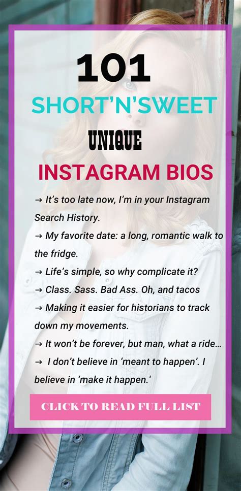 101 Unique Short Instagram Bios To Get Your Account Noticed Instagram Bio Quotes Short