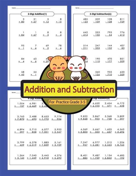 Edhelper.com addition subtraction math worksheets addition and subtraction. Addition and Subtraction For Practice Grade 3-5: Addition ...